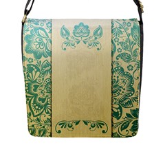 Art Nouveau Green Flap Messenger Bag (l)  by NouveauDesign