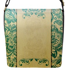 Art Nouveau Green Flap Messenger Bag (s) by NouveauDesign