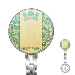 Art Nouveau Green Stainless Steel Nurses Watch by NouveauDesign