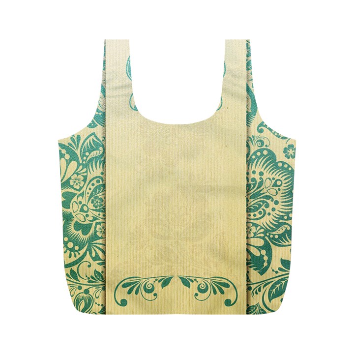 art nouveau green Full Print Recycle Bags (M) 