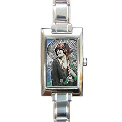 Lady Of Summer 1920 Art Deco Rectangle Italian Charm Watch by NouveauDesign