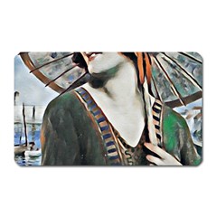 Lady Of Summer 1920 Art Deco Magnet (rectangular) by NouveauDesign