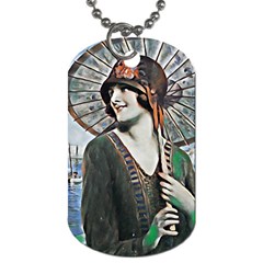 Lady Of Summer 1920 Art Deco Dog Tag (two Sides) by NouveauDesign