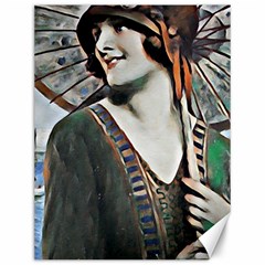 Lady Of Summer 1920 Art Deco Canvas 12  X 16   by NouveauDesign