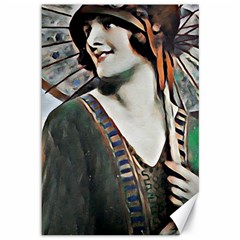 Lady Of Summer 1920 Art Deco Canvas 12  X 18   by NouveauDesign