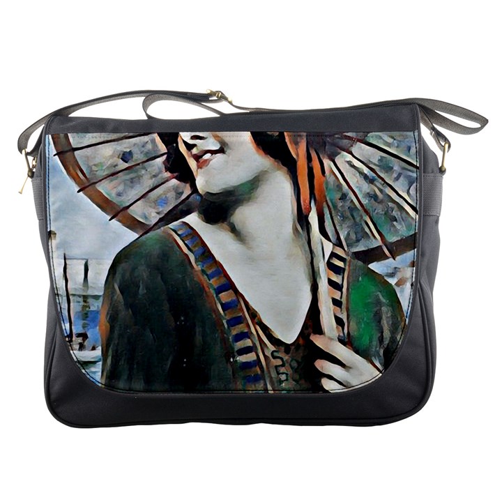 lady of summer 1920 art deco Messenger Bags