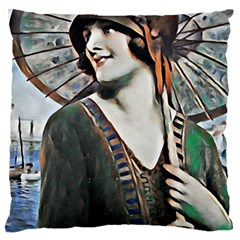 Lady Of Summer 1920 Art Deco Standard Flano Cushion Case (one Side) by NouveauDesign