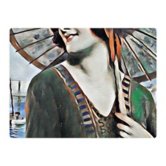 Lady Of Summer 1920 Art Deco Double Sided Flano Blanket (mini)  by NouveauDesign