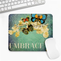 Embrace Shabby Chic Collage Large Mousepads by NouveauDesign