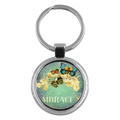 Embrace Shabby Chic Collage Key Chains (round)  by NouveauDesign