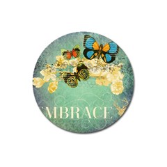 Embrace Shabby Chic Collage Magnet 3  (round) by NouveauDesign