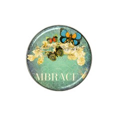 Embrace Shabby Chic Collage Hat Clip Ball Marker by NouveauDesign