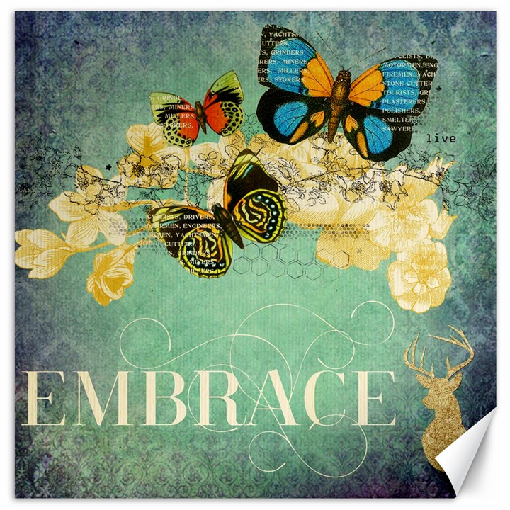 embrace shabby chic collage Canvas 16  x 16  