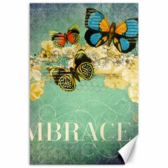 Embrace Shabby Chic Collage Canvas 24  X 36  by NouveauDesign