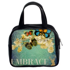 Embrace Shabby Chic Collage Classic Handbags (2 Sides) by NouveauDesign