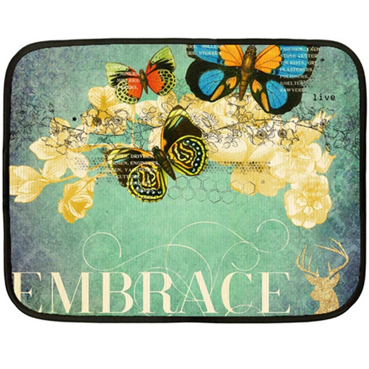 embrace shabby chic collage Double Sided Fleece Blanket (Mini) 