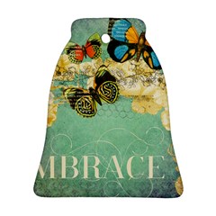 Embrace Shabby Chic Collage Bell Ornament (two Sides) by NouveauDesign