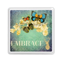 Embrace Shabby Chic Collage Memory Card Reader (square)  by NouveauDesign