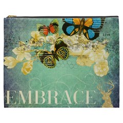 Embrace Shabby Chic Collage Cosmetic Bag (xxxl)  by NouveauDesign