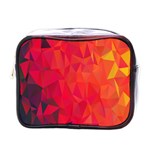 Triangle Geometric Mosaic Pattern Mini Toiletries Bags Front