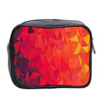 Triangle Geometric Mosaic Pattern Mini Toiletries Bag 2-Side Back