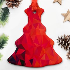 Triangle Geometric Mosaic Pattern Christmas Tree Ornament (two Sides) by Nexatart