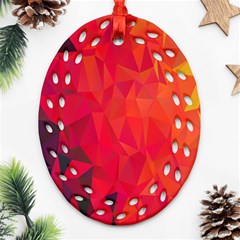 Triangle Geometric Mosaic Pattern Ornament (oval Filigree) by Nexatart