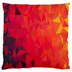 Triangle Geometric Mosaic Pattern Large Cushion Case (one Side) by Nexatart