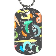 Repetition Seamless Child Sketch Dog Tag (two Sides) by Nexatart