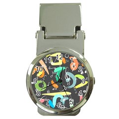 Repetition Seamless Child Sketch Money Clip Watches by Nexatart