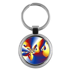 Mandelbrot Math Fractal Pattern Key Chains (round) 