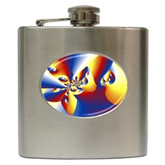 Mandelbrot Math Fractal Pattern Hip Flask (6 Oz) by Nexatart