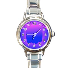 Abstract Bright Color Round Italian Charm Watch by Nexatart