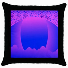 Abstract Bright Color Throw Pillow Case (black) by Nexatart