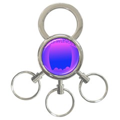 Abstract Bright Color 3-ring Key Chains by Nexatart