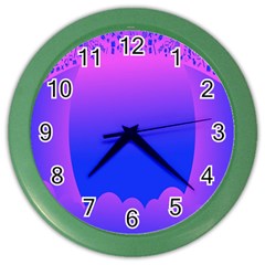 Abstract Bright Color Color Wall Clocks by Nexatart