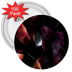 Crystals Background Design Luxury 3  Buttons (100 Pack)  by Nexatart