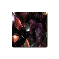 Crystals Background Design Luxury Square Magnet by Nexatart