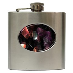 Crystals Background Design Luxury Hip Flask (6 Oz) by Nexatart