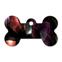 Crystals Background Design Luxury Dog Tag Bone (two Sides) by Nexatart