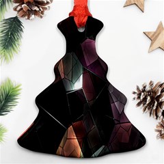 Crystals Background Design Luxury Christmas Tree Ornament (two Sides) by Nexatart