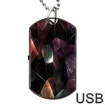 Crystals Background Design Luxury Dog Tag USB Flash (Two Sides) Back