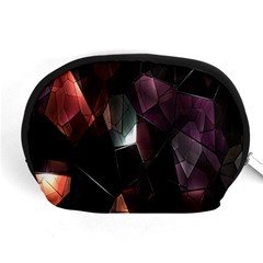 Crystals Background Design Luxury Accessory Pouches (medium)  by Nexatart