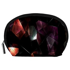 Crystals Background Design Luxury Accessory Pouches (large)  by Nexatart