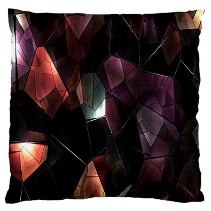 Crystals Background Design Luxury Large Flano Cushion Case (Two Sides)