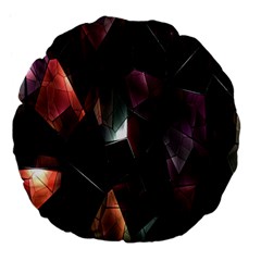 Crystals Background Design Luxury Large 18  Premium Flano Round Cushions by Nexatart