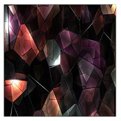 Crystals Background Design Luxury Large Satin Scarf (square) by Nexatart