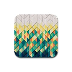 Background Geometric Triangle Rubber Square Coaster (4 Pack)  by Nexatart