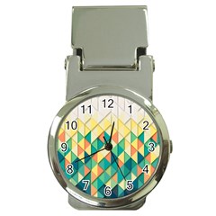 Background Geometric Triangle Money Clip Watches by Nexatart