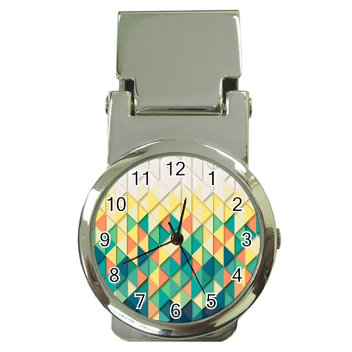 Background Geometric Triangle Money Clip Watches